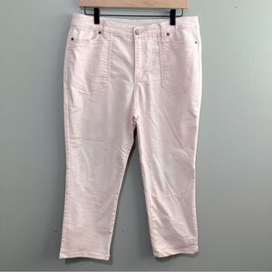 Caffe Marrakesh Cropped Pale Pink Pants Women Size 8